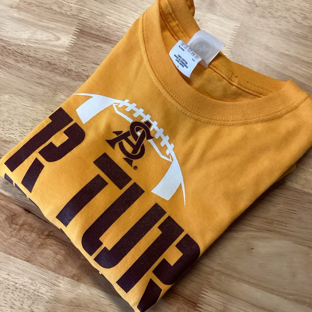 Men's New Agenda Arizona state Sun‎ Devils Football Short Sleeved Tee Large NWOT